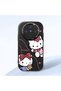 Vivo X300 Compatible Camera Protected Black Soft Silicone Phone Case Hello Kitty Patterned