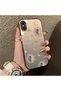 iPhone XS Max Compatible Gold Tone Star Patterned Acrylic Material Phone Case