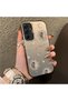 Samsung Galaxy A25 Compatible Gold Tone Star Patterned Acrylic Material Phone Case