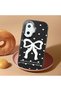 Poco F7 Compatible Camera Protected Black Soft Silicone Phone Case Bowknot Patterned - 2