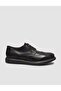 EVA Sole Genuine Leather Textured Black Lace-Up Men's Casual Shoes