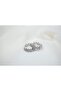 Kp274 Zigzag Stone Circular Earrings Silver (Diameter 15 mm) - 2