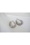 Kp270 Grek Motif Premium Hoop Earrings Silver (Thickness 10 mm Length 25 mm) - 2