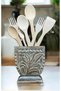 Handmade Wooden Organizer – Spoon Holder Pen Holder Cobalt in 1 Stand Rustic Decor 20X20
