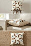 100% Cotton Piece Buldan Handmade Flower and Leaf Wreath D Patterned Embroidered P Tasseled K Cushion Cover 42X42 cm - 3