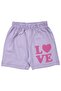 Baby Girl Lilac Pink Love Printed 2-Piece Set with Shorts - 6
