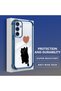 Samsung Galaxy S23 Fe Compatible Transparent Four-Corner Silicone Coated Glossy Edge Case - 3