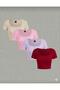 Women's 4-Pack Corded Fabric Ribbed Knit Cotton Pack Body-Hugging Square Collar Cropped T-Shirt