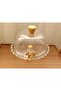 Gold Metal Footed Glass Covered Cake - Cake Stand Jar - 3