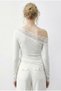 Women's White Lace Detailed Madonna Collar Blouse 1063 60286036 - 4