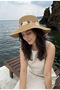 Women's Straw Hat with Ribbon Detail - 2