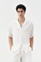 Short Sleeve Classic White Tencel Shirt