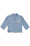 Baby Boy Blue Judge Collar Buttoned Muslin 2-Piece Set - 3