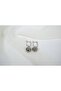 Kp269 Stone Top Hanging Earrings Silver (Length 30 mm) - 2