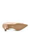 Beige Patent Leather Women's Heeled Shoes - 5