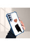 Samsung Galaxy S22 Compatible Transparent Four Corner Silicone Coated Glossy Edge Case - 4