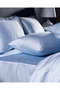 Thalie Family Size 100% Cotton Striped - 300Tc Satin Bed Sheet Pieces Duvet Cover Set - Blue - 6
