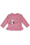 Baby Girl Pink Rabbit Printed Ruffle Booties Pajama Set 0-3 Months - 6