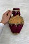 Burgundy Test, Velvet and Luxurious Shiny Stone-Adorned Bridal Henna Night Test, Wedding Cube, Soil Test