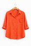 Women's 5-Pack Black Khaki Orange Blue Navy Blue Cotton Pcs Oversized Linen Cotton Pcs Single Pocketed Casual Shirts - 4