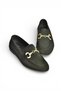 Y291262402 Black Suede Buckle Detail Women Ballet Flats - 4