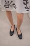 Liv Black Color Blunt Toe Bowknot Women's Shoes Ballet Flats - 3