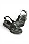 Y555210603 Black Genuine Leather Women Sandals - 5