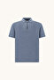 Cotton Silk Zip Polo Shirt