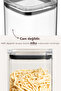 2-Piece Pure Square Storage Container - Transparent Mica Airtight Food and Grain Container with Sealed Lid 700ml - 4