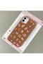 iPhone 11 Compatible Stylish Letter Patterned , Leather Textured Phone Case