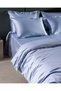 Thalie Family Size 100% Cotton Striped - 300Tc Satin Bed Sheet Pieces Duvet Cover Set - Blue - 2