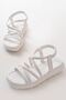 Zri̇n-841-841 White Elastic Women's Daily Sandals - 3