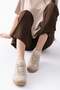 Women's Daily Beige Sneakers Lace-Up Comfortable Sneakers - 8
