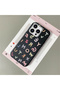 iPhone 16 Pro Compatible Stylish Letter Patterned , Leather Textured Phone Case