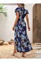 Women's Floral Print Short Front Long Back Summer Dress Single Jersey - 5