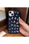 iPhone 15 Compatible Stylish Letter Patterned , Leather Textured Phone Case - 2
