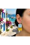 Bodrum 1- Çini Patterned Blue-Yellow Handmade Polymer Clay Earrings - Bodrum Themed Bohemian Women's Earrings