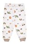 Baby Boy Ecru Bus and Animal Snap Fastener Pajama Set - 3