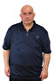 Men's Large Size Premium Mercerized Textured Polo Collar Zipper T-Shirt