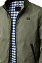 Green Men's Cotton Polyester Blended Bonded Fabric Water and Windproof Transitional & Summer Coat - 3