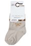 Girl's Beige Yellow Glittery Bowknot Socks