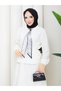 Zippered Tie-Down Detailed Shirt & Skirt with Scarf Hijab Set Rc9032 - 6