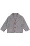 Baby Boy Gray Plaid Shirts and Striped Jackets 3-Piece Luxury Set - 6
