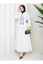 Zippered Tie-Down Detailed Shirt & Skirt with Scarf Hijab Set Rc9032 - 4