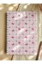 Unlined 4-Pack A5 Size 60 Sheets Each 120 Sheets Spiral Cover Notebook Set Pink Heart Bow Pattern - 5