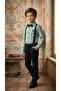 Solid Color Boy's Suit / Slopet with Suspenders and Bow Tie/ Shirt Pants /Boy's Suit - 3