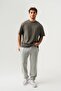 تي شيرت رجالي 100% قطن Oversize Basic ذو ياقة دائرية - 8