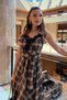 Plaid Li Lace Detailed Women's Dress - Brown - 4