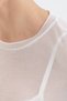 Women's Sheer Look Crew Neck Design Blouse - 6