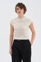 Women's Knitwear High Neck Sleeveless Design Blouse